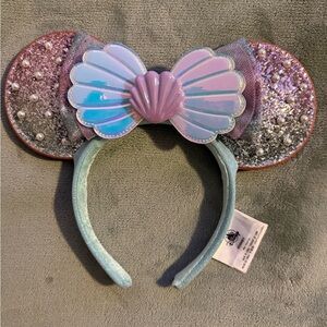 Mermaid Themed Mouse Ears Headband